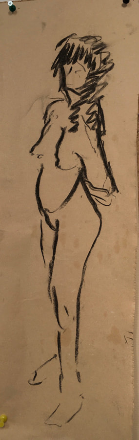 Female nude sketch
charcoal